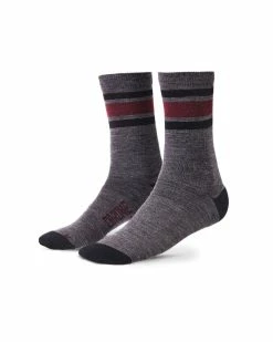 Chaussettes Merino Crew Stripe Chrome